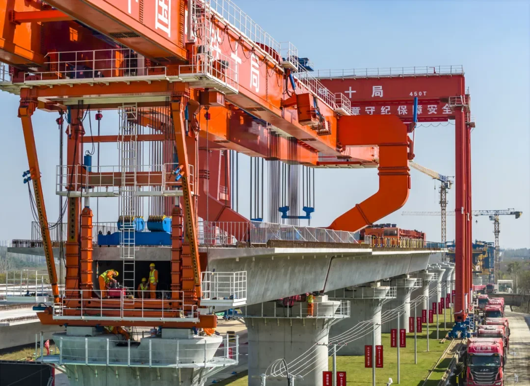 合武高铁安徽段全面进入箱梁架设阶段